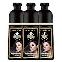 PACK 3 SHAMPOO TINTE DAMA 1500ML ECORINCIA – NEGRO